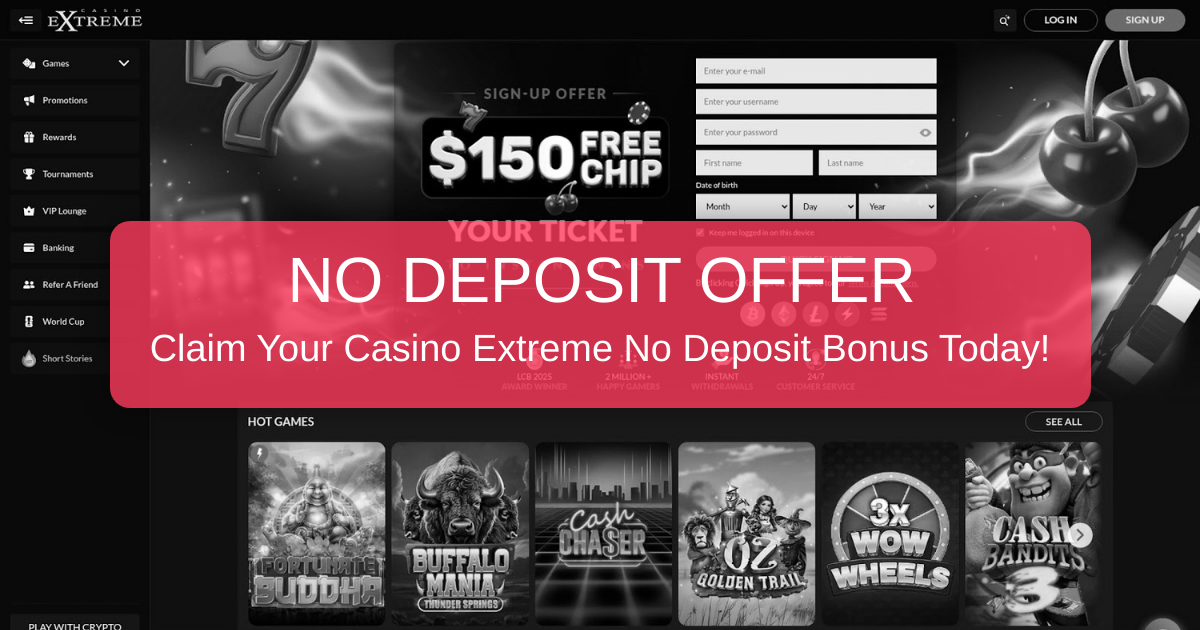Casino Extreme No Deposit Bonus & Promo Codes: The Official Guide